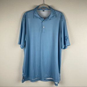 Peter Millar Blue Summer Comfort Short Sleeve Polo Shirt